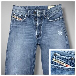 Diesel Quratt Regular Straight Vintage Jeans Men 28x28 Button Fly Made‎ In Italy